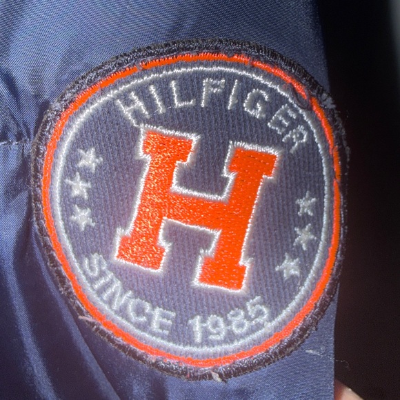 Tommy Hilfiger Navy and Orange Kids Puffer Jacket - Picture 6 of 6
